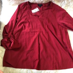 Lane Bryant Wine colored Blouse